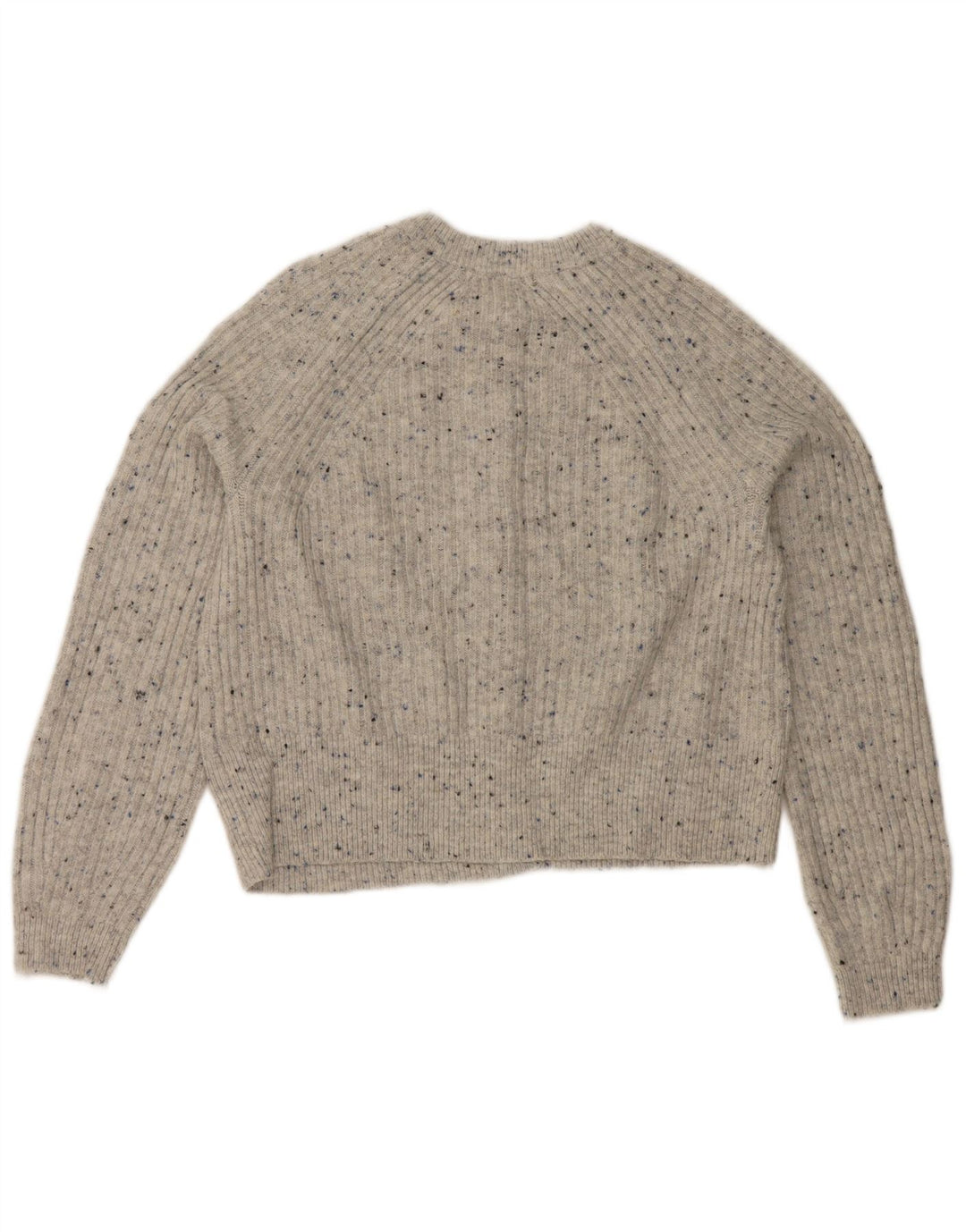 Marks & Spencer Pull cardigan court pour femme UK 14 Gris moyen moucheté