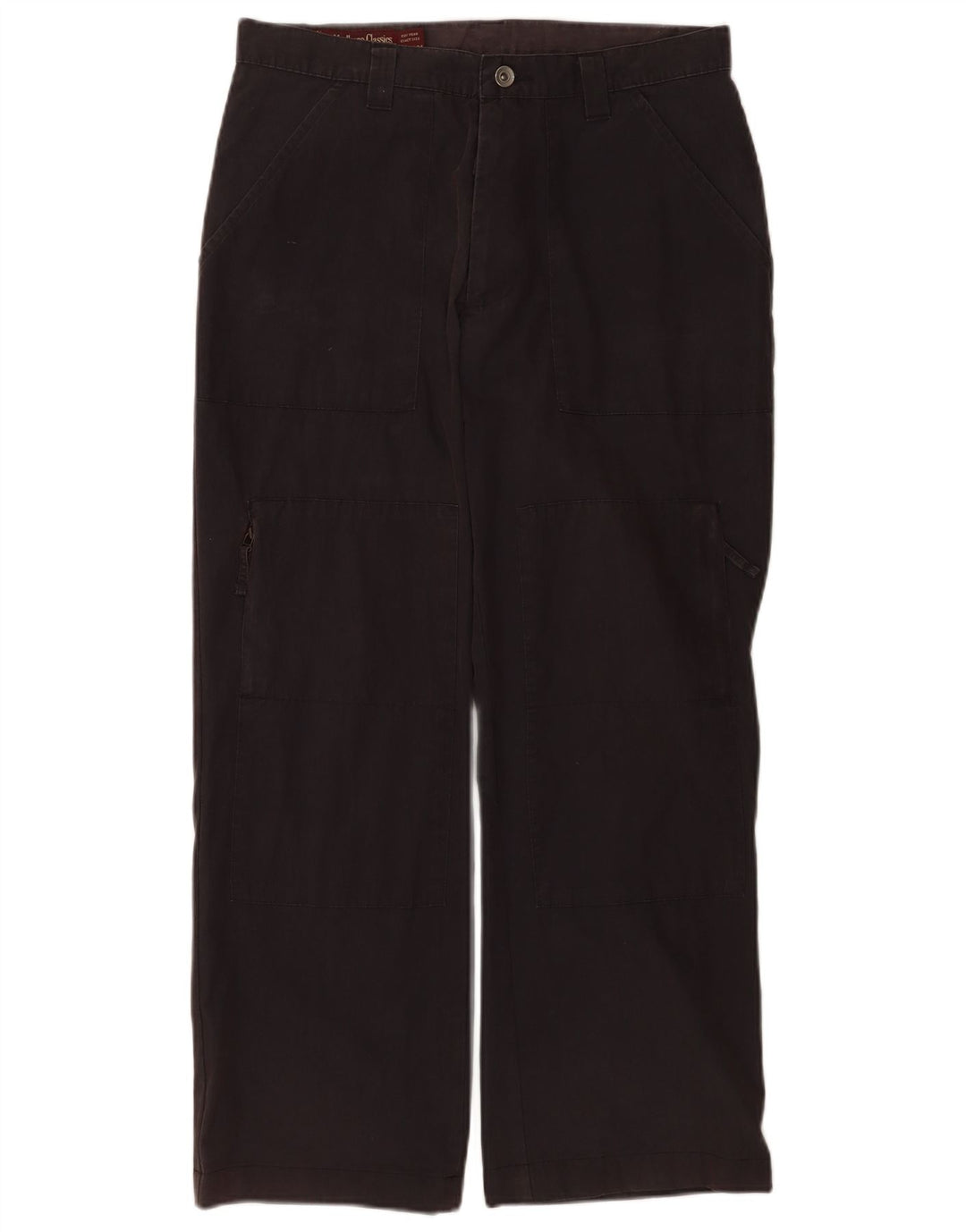Marlboro Classics Pantalon cargo droit pour homme W32 L28 Noir Coton