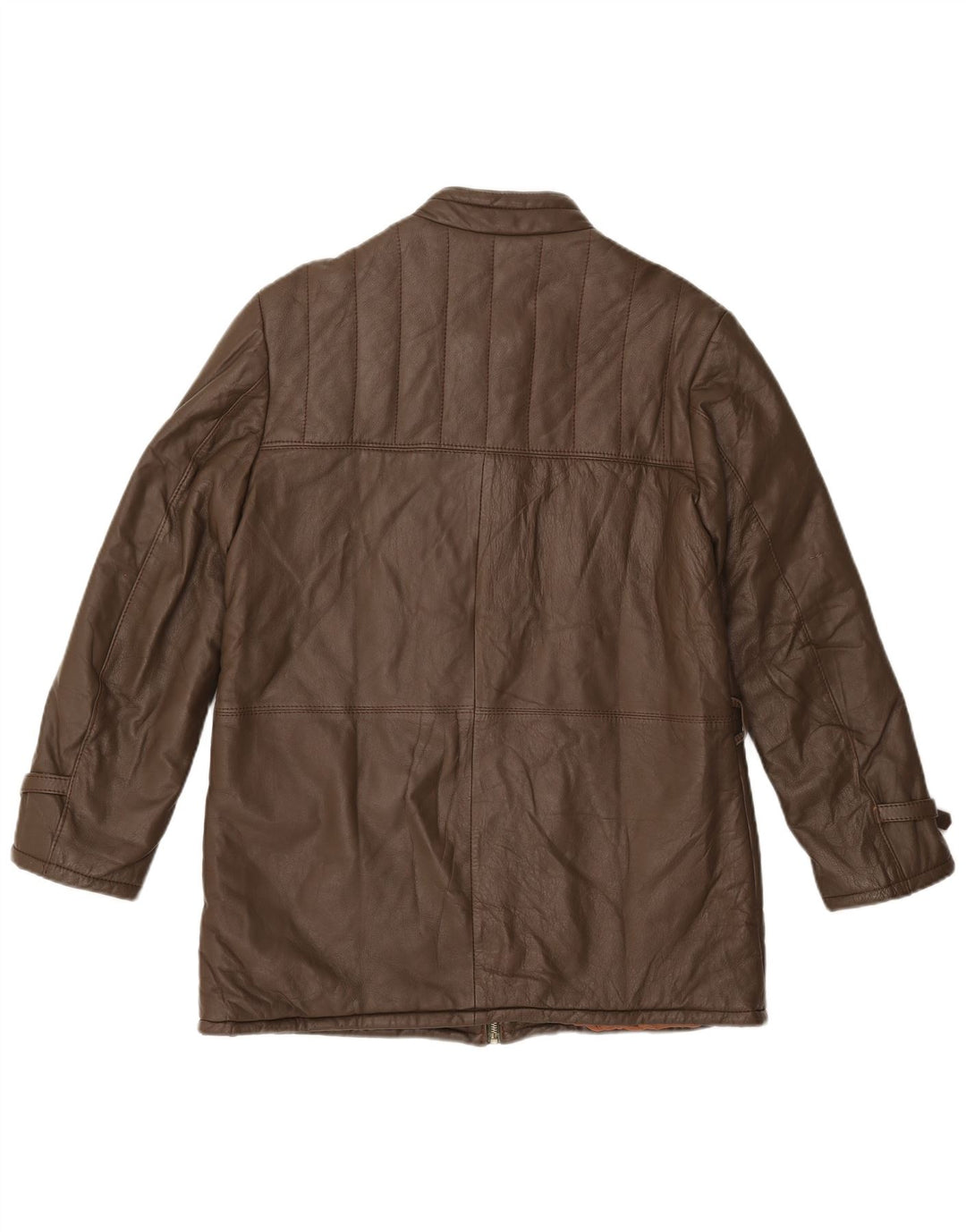 VINTAGE Veste en cuir homme UK 38 Cuir marron moyen