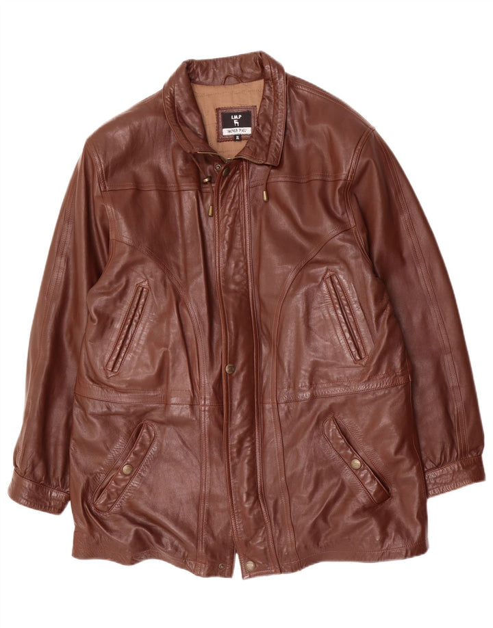 veste en cuir homme vintage UK 42 XL Cuir Marron