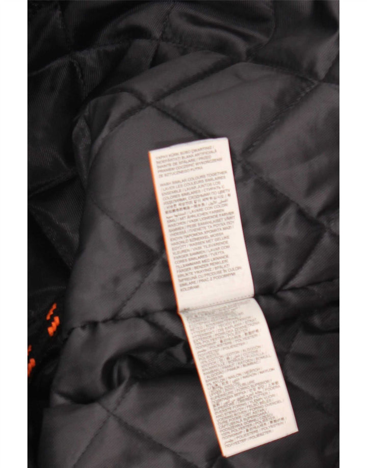 Superdry Parka à capuche pour homme UK 38 Bleu marine moyen Polyester