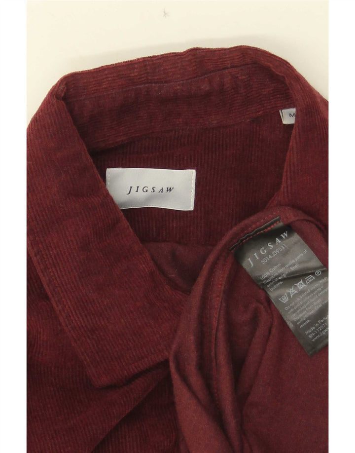 Jigsaw Chemise En Velours Côtelé Homme Coton Bordeaux Moyen