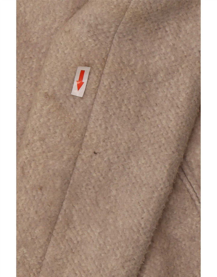 Zara Femme Pull Pardessus UK 10 Petit Gris Coton