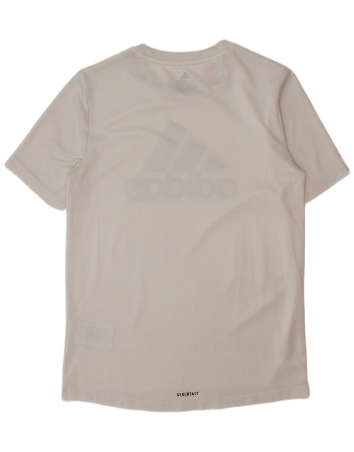 ADIDAS Haut T-Shirt Graphique Garçon 11-12 ans Blanc Polyester