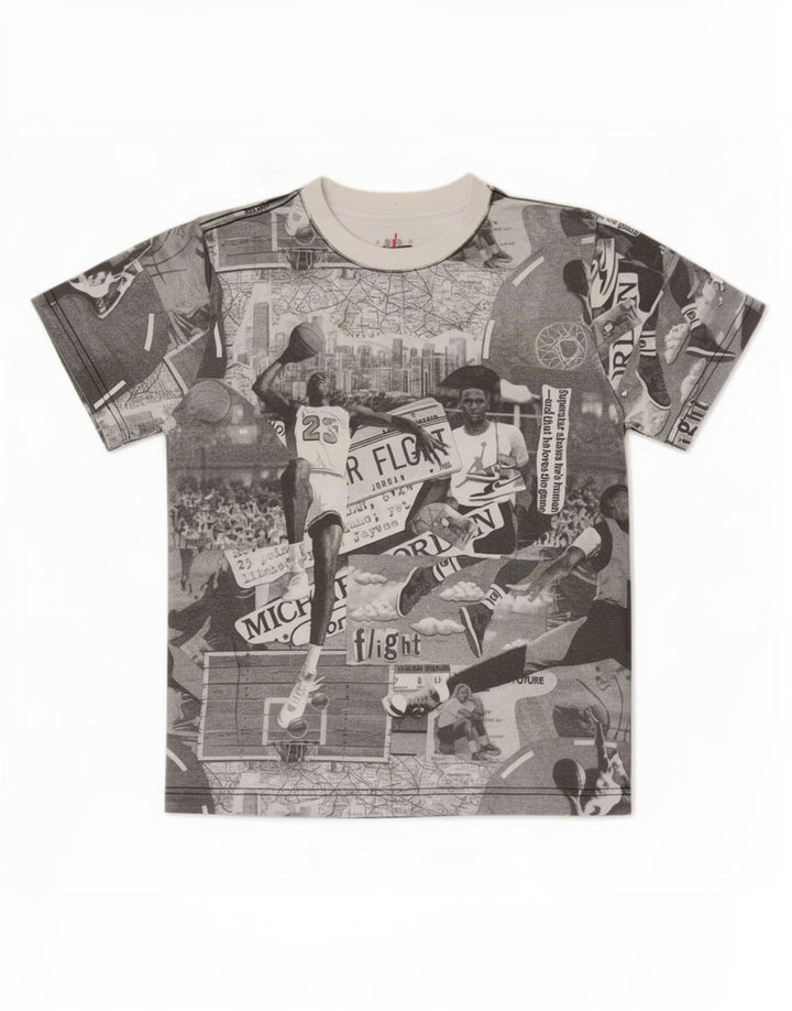 Jordan T-shirt graphique pour garçon 10-11 ans Gris moyen Patchwork Coton