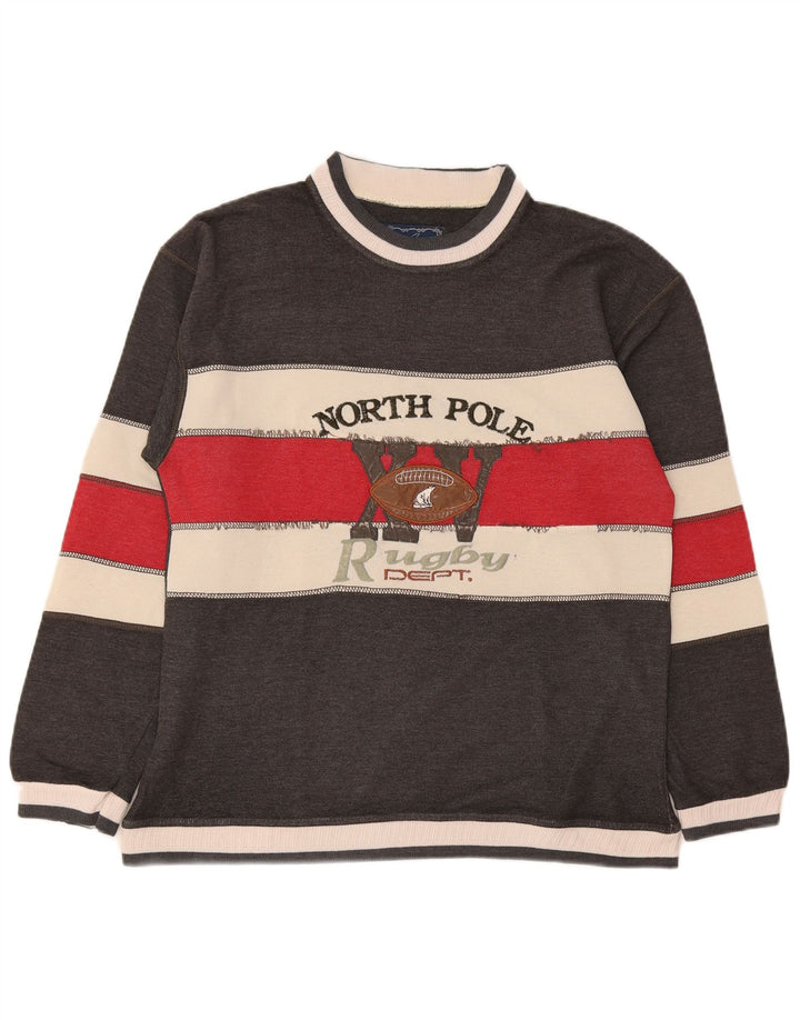 North Pole Sweat-Shirt Graphique Homme Gris Moyen Colourblock