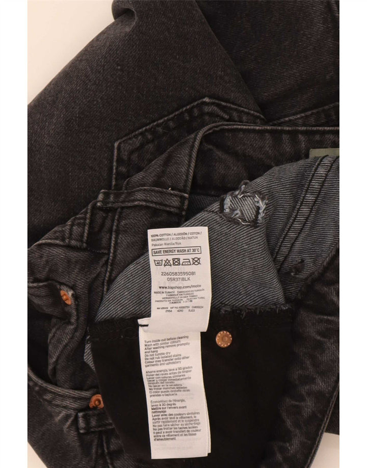 Topshop Mini jupe en jean femme W26 petit coton noir