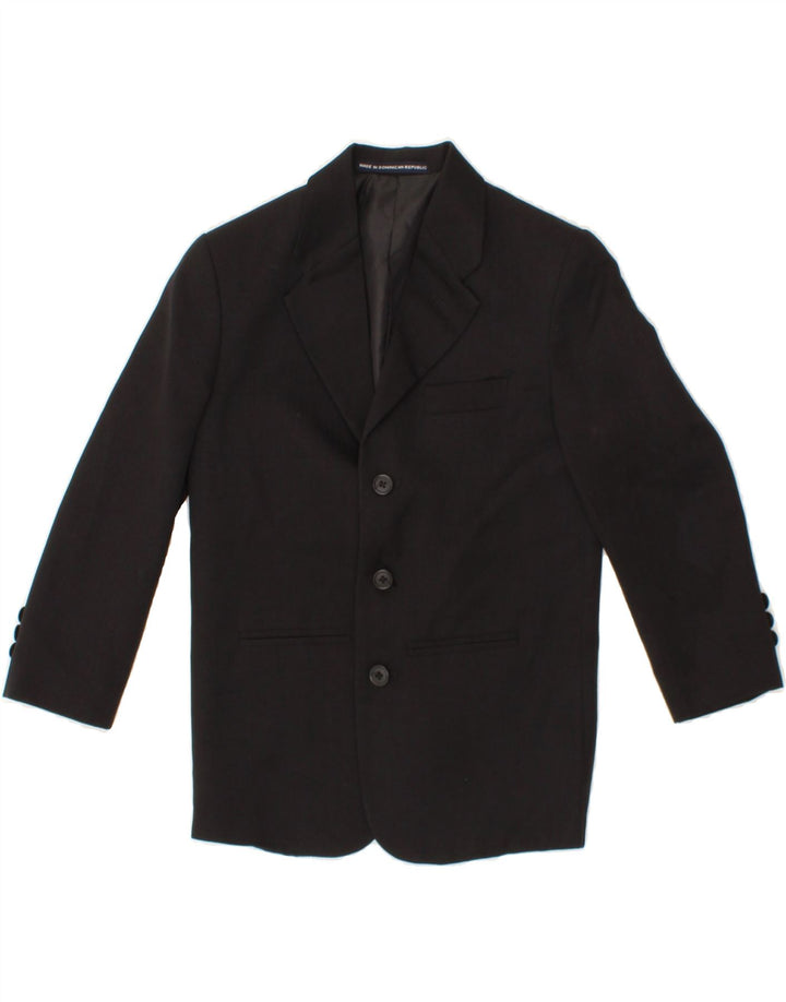 DOCKERS Boys 3 Button Blazer Jacket 7-8 Years Black Polyester Vintage Dockers and Second-Hand Dockers from Messina Hembry 