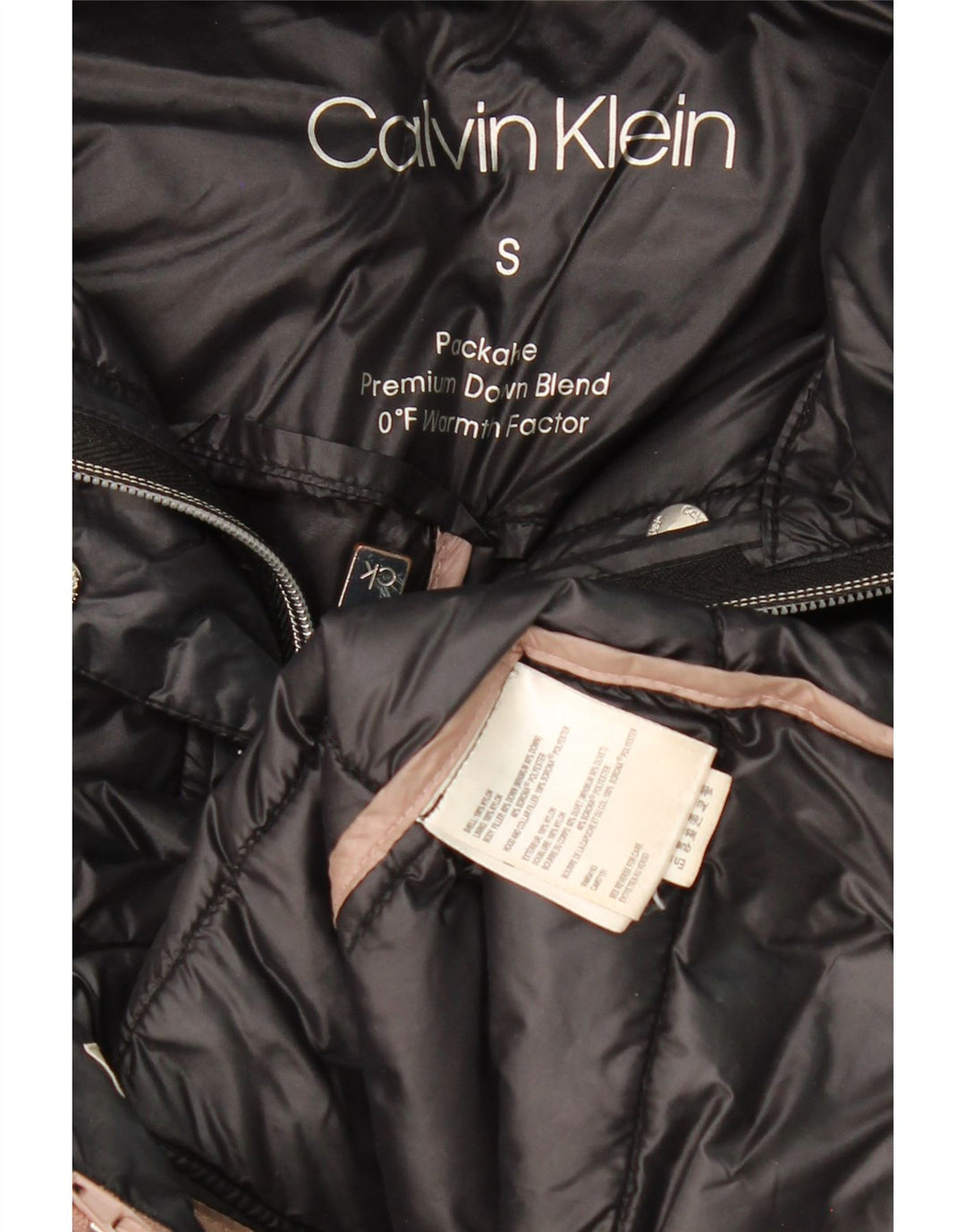 CALVIN KLEIN Womens Hooded Padded Coat UK 10 Small Grey Nylon Vintage Calvin Klein and Second-Hand Calvin Klein from Messina Hembry 