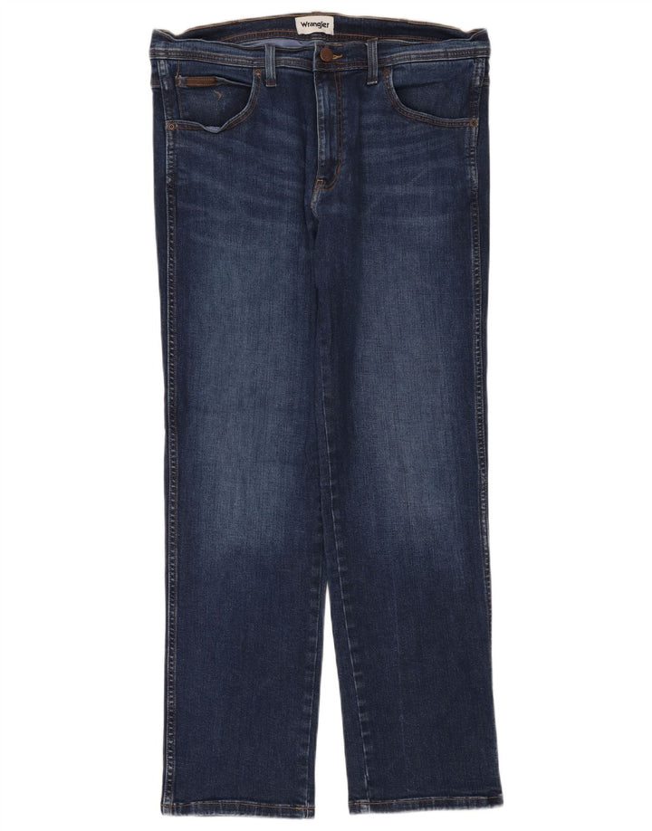 Wrangler Jean droit homme W36 L32 bleu coton
