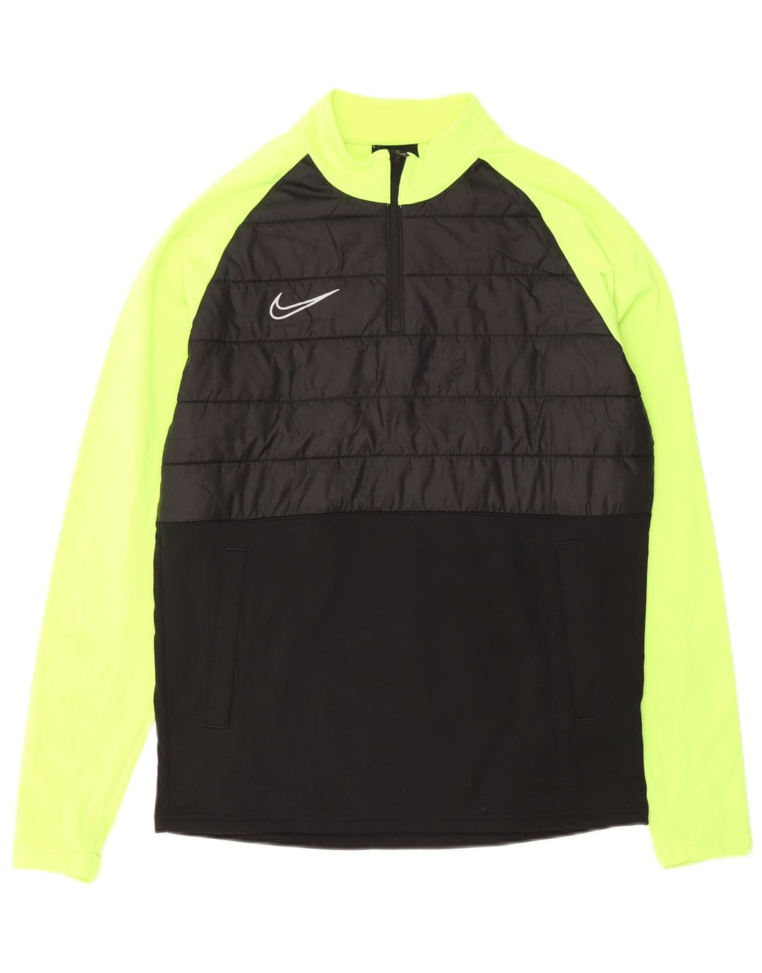 NIKE Haut de survêtement Dri Fit à col zippé pour homme Noir moyen Colourblock
