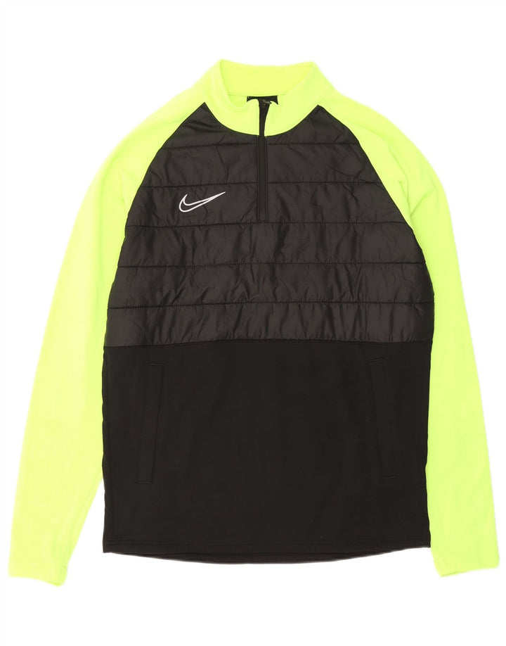 NIKE Haut de survêtement Dri Fit à col zippé pour homme Noir moyen Colourblock