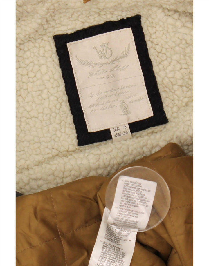 Parka à capuche White Stuff pour femme UK 8 Small Bleu marine en coton