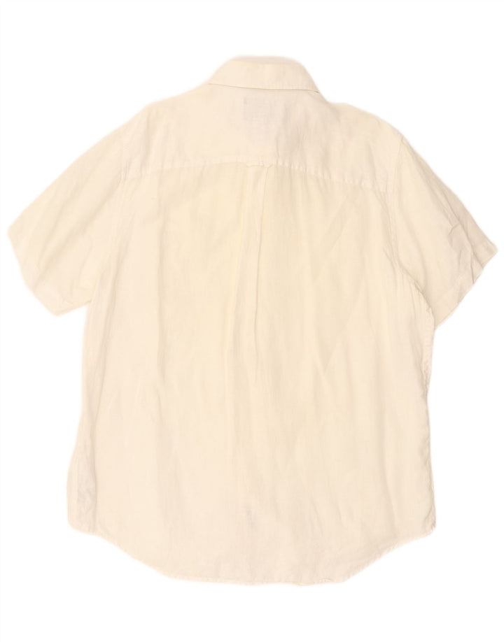 Timberland Chemise à manches courtes Regular Fit pour homme XL en lin blanc cassé