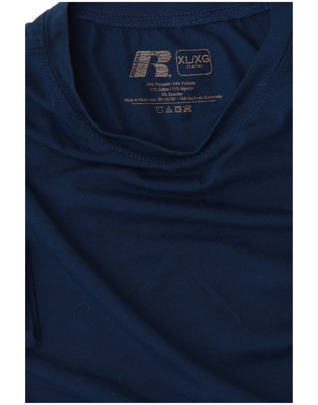 Russell Athletic T-Shirt Garçon 14-15 Ans XL Bleu Polyester
