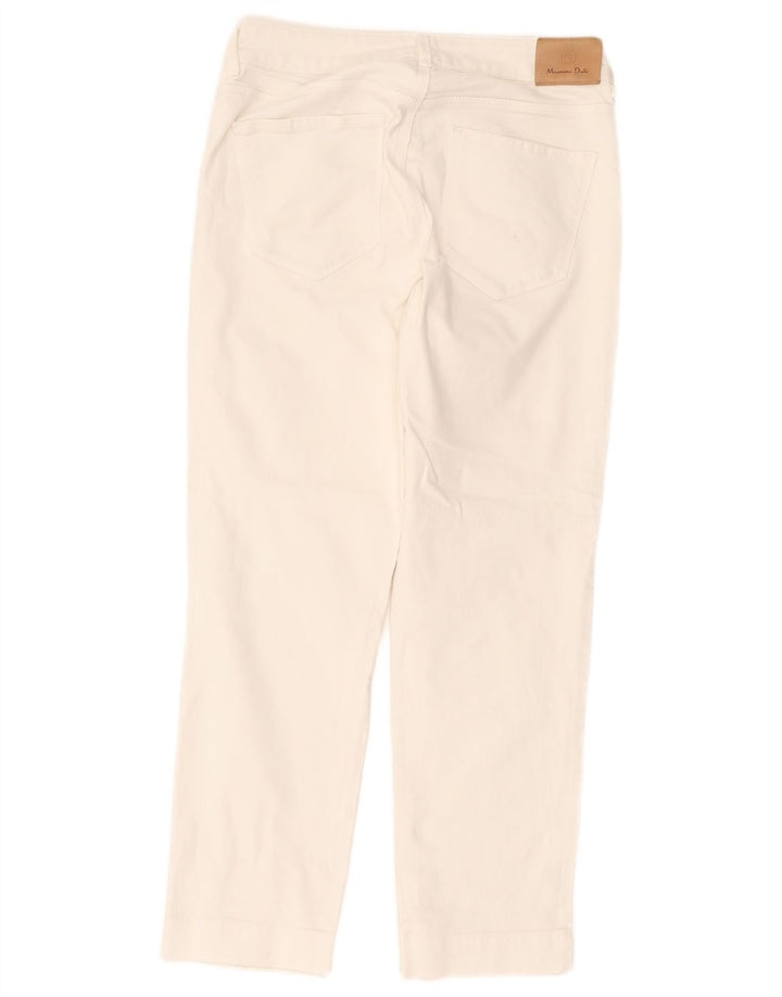 Massimo Dutti Jean court pour femme EU 38 Small W28 L25 Blanc