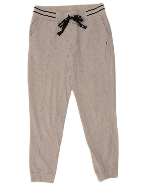 Champion Pantalon de survêtement pour femme Joggers UK 12 Gris moyen en coton moucheté
