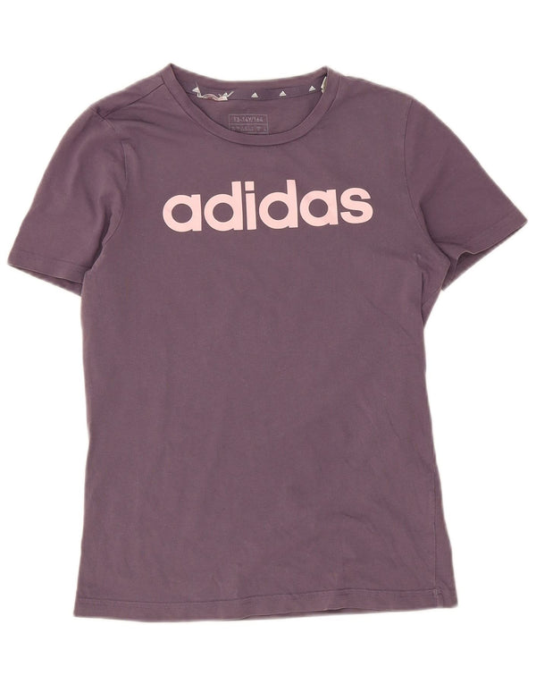 Adidas T-Shirt Graphique Fille 13-14 ans Violet Coton