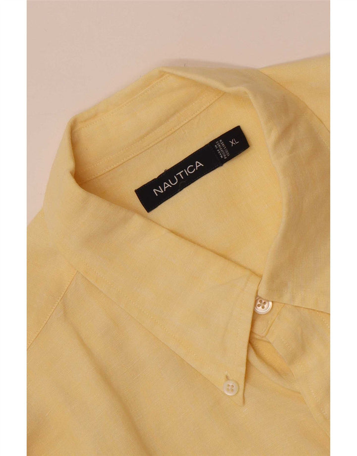 Nautica Chemise Homme XL Lin Jaune