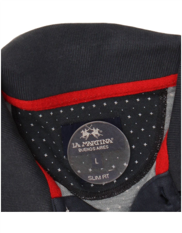 La Martina Polo coupe ajustée à motif abstrait pour homme, grand bleu marine