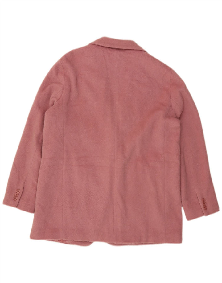 Marella Veste Blazer Longue à 2 Boutons pour Femme IT 48 XL Laine Rose