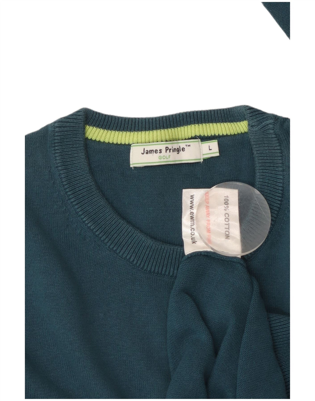 James Pringle Pull à col rond pour homme en coton bleu Taille L