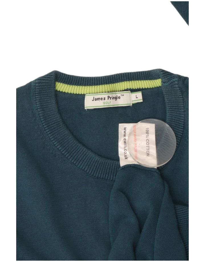 James Pringle Pull à col rond pour homme en coton bleu Taille L