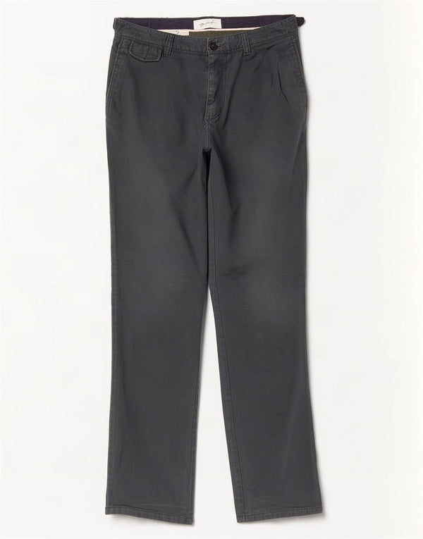 Zara Pantalon chino droit pour homme EU 40 Medium W31 L32 Vert Coton