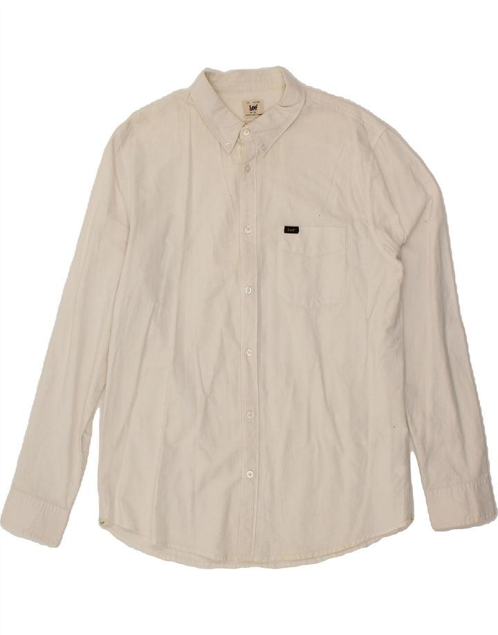 LEE Mens Regular Fit Shirt XL White Cotton Vintage Lee and Second-Hand Lee from Messina Hembry 