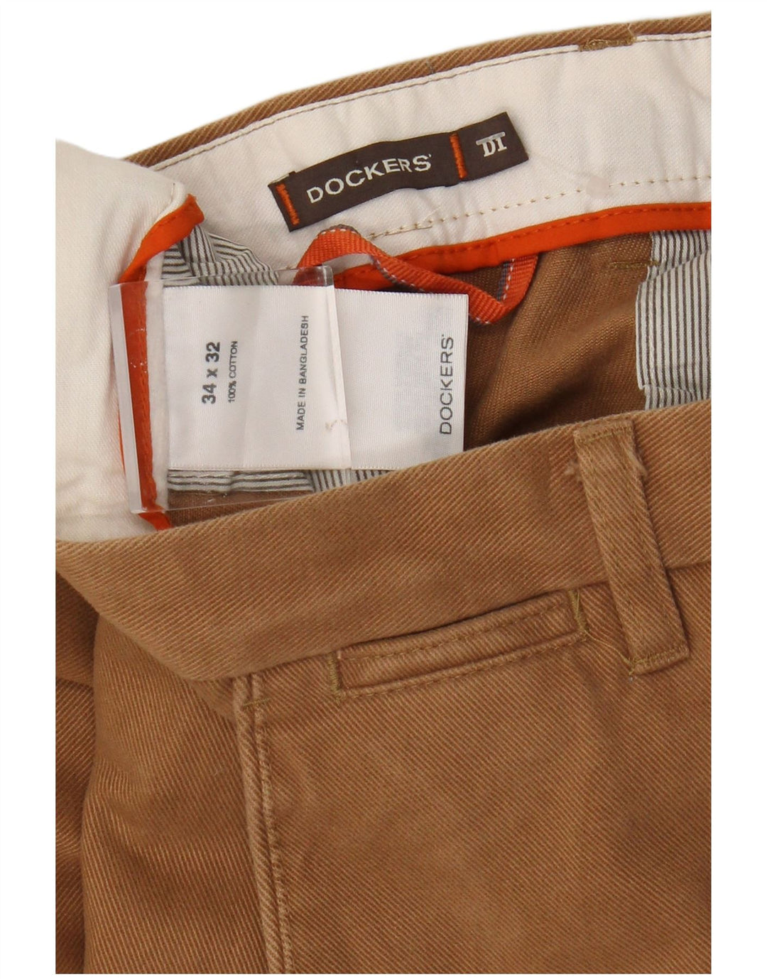 Dockers Pantalon Chino Droit Homme W34 L32 Marron Coton