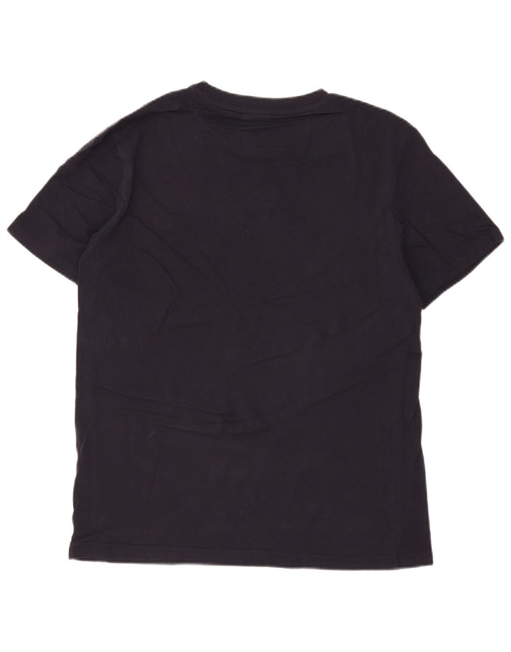 CHAMPION T-Shirt Graphique Homme Bleu Marine Moyen Coton