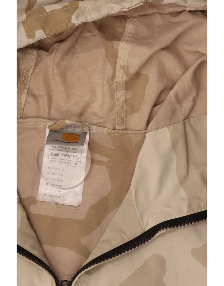 CARHARTT Veste Anorak à capuche pour homme UK 38 Medium Beige Camouflage Nylon