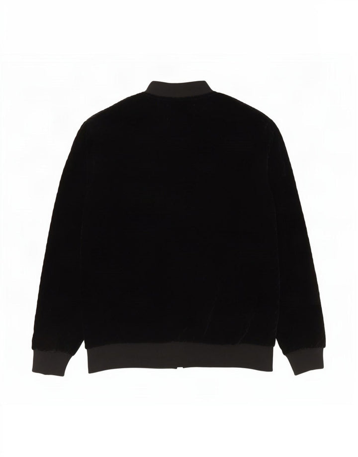 Zara Veste Bomber Homme UK 40 Large Noir Polyester