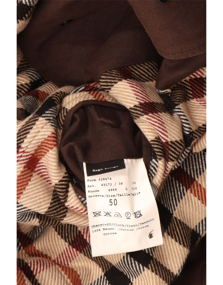 DAKS Pardessus Homme IT 50 Large Marron Coton