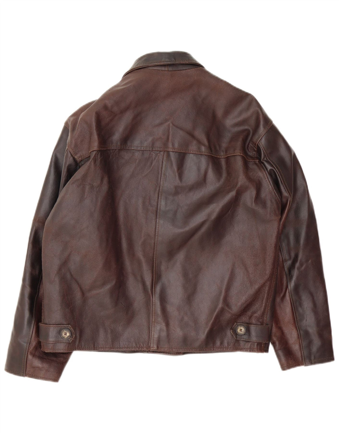 Veste en cuir homme vintage UK 36 Petit cuir marron