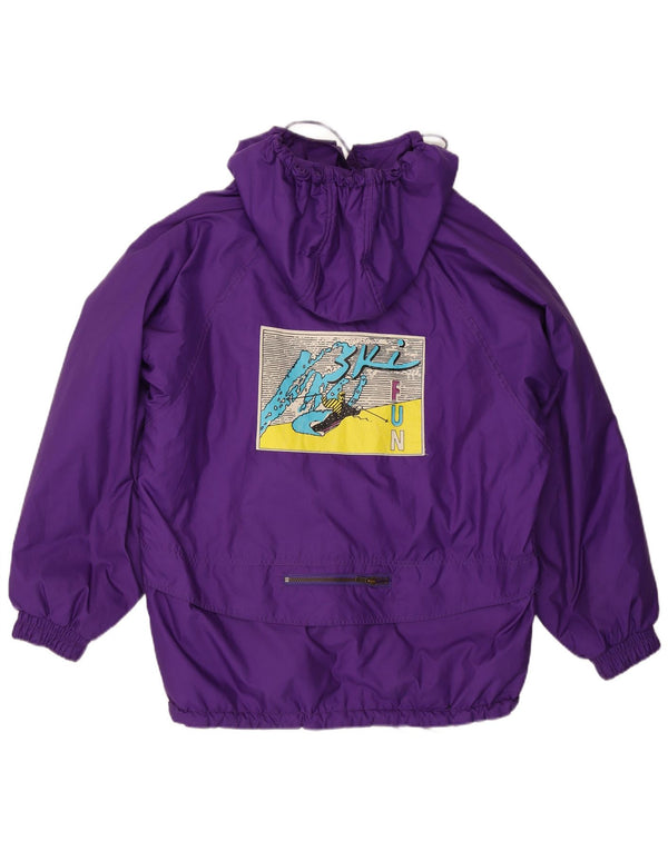 vintage Womens Loose Fit Capuche Loose Fit Veste de ski IT 48 XL Violet