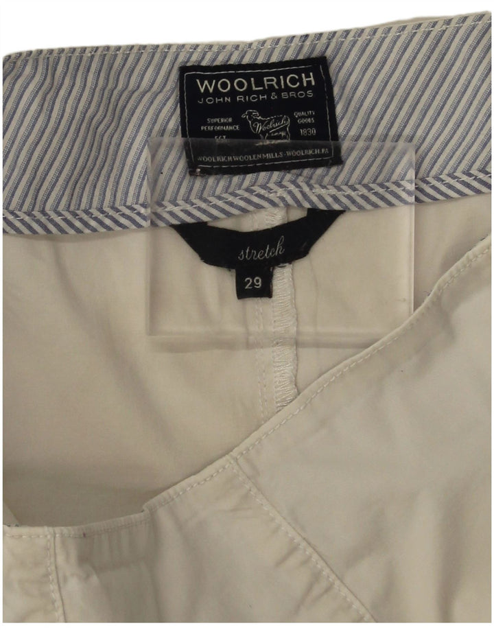 Woolrich Femme Stretch Mini Jupe W29 Blanc Moyen