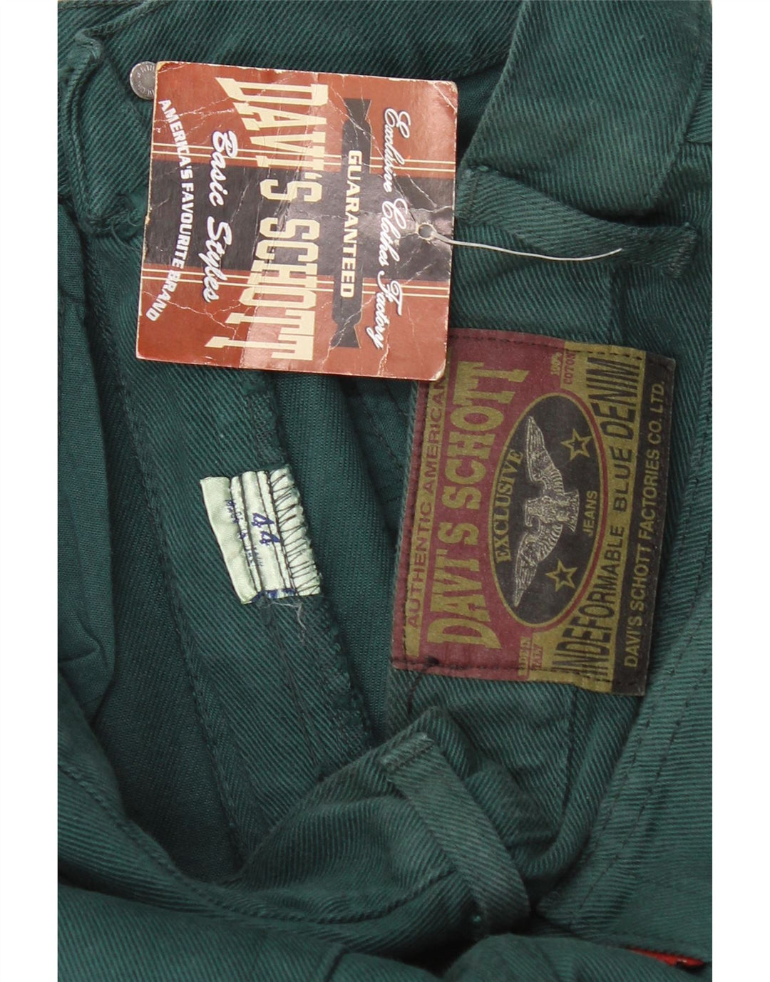 vintage Femme Taille Haute Jeans IT 44 Moyen W28 L31 Vert