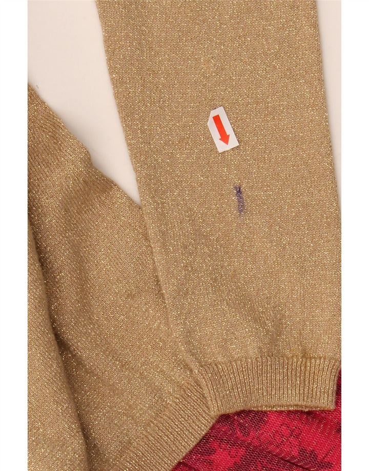 DESIGUAL Robe pull graphique fille 9-10 ans Beige Floral Coton