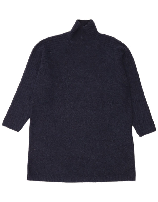 Zara Pull à col roulé pour femme Bleu marine moyen UK 12