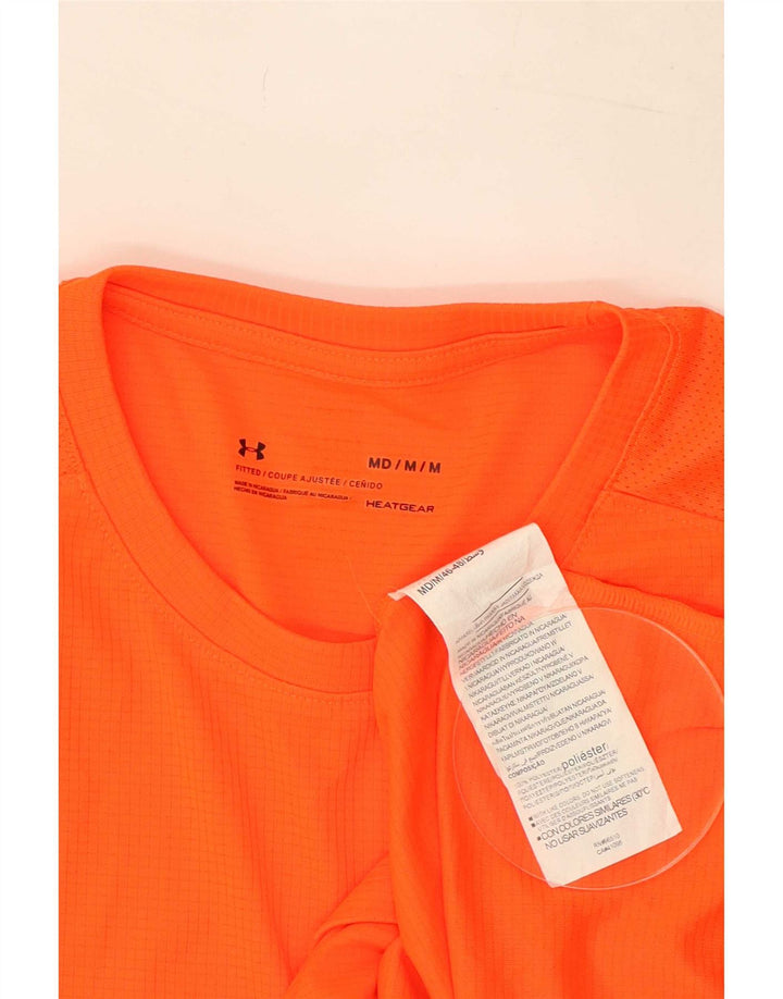 Under Armour T-Shirt Heat Gear Homme Orange Moyen Polyester
