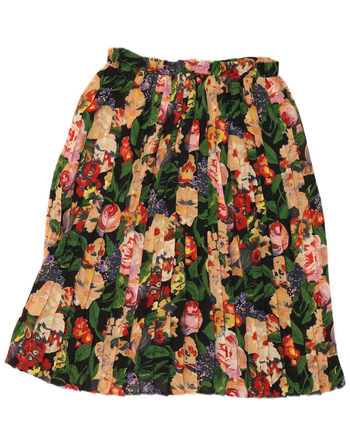 jupe plissée femme vintage IT 48 XL W38 Polyester floral multicolore