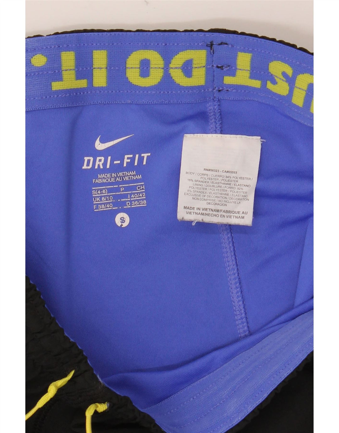 NIKE Short de sport pour femme UK 8/10 Petit Noir Polyester