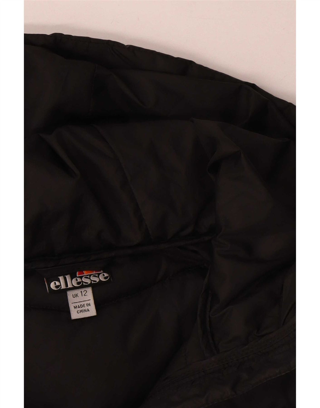 Ellesse Gilet rembourré à capuche pour femme UK 12 Medium Noir Polyester