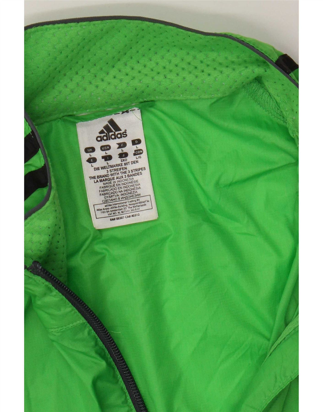 Adidas Veste de pluie pour homme UK 40 Large Vert Nylon