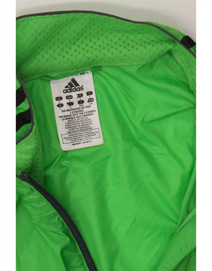 Adidas Veste de pluie pour homme UK 40 Large Vert Nylon