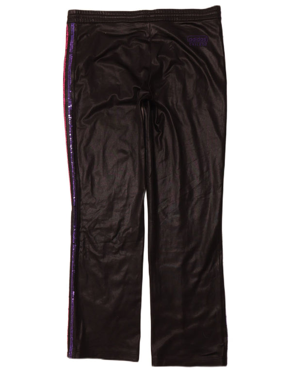 ADIDAS Pantalon de survêtement pour femme UK 18 XL Noir Polyester