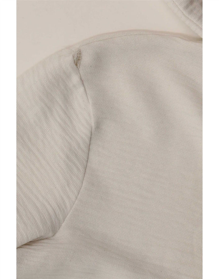Zara Femme Top Manches Longues UK 10 Petit Blanc