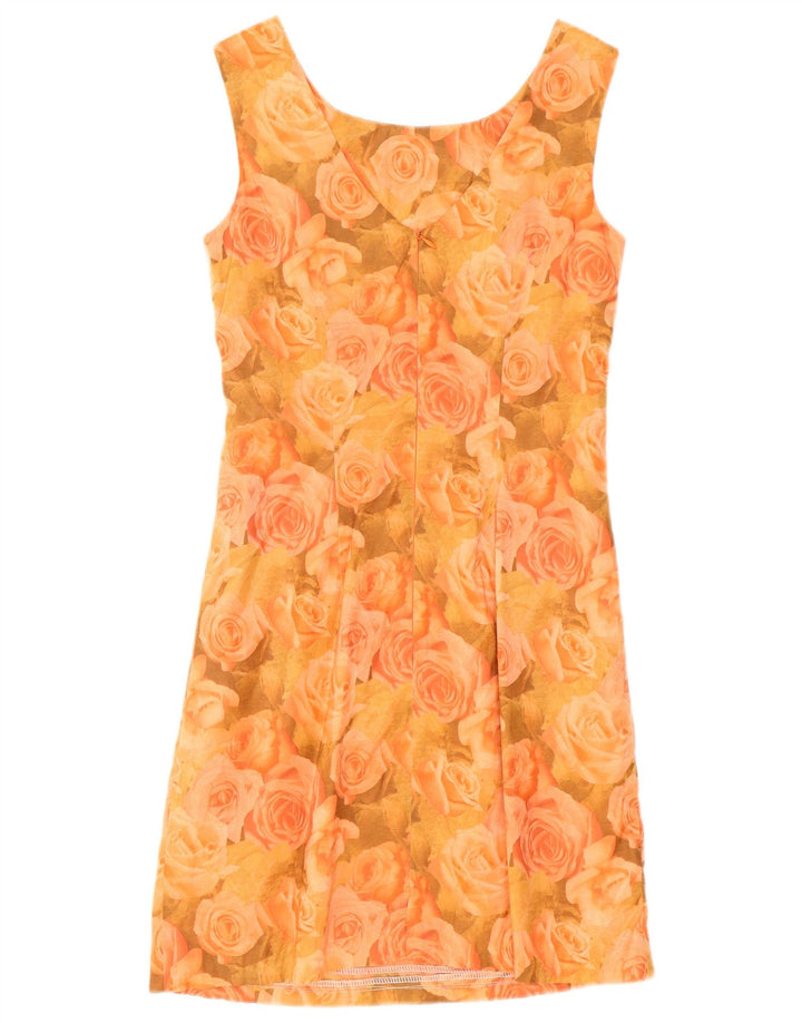 Fox's Robe fourreau sans manches pour femme EU 36 Petit motif floral orange