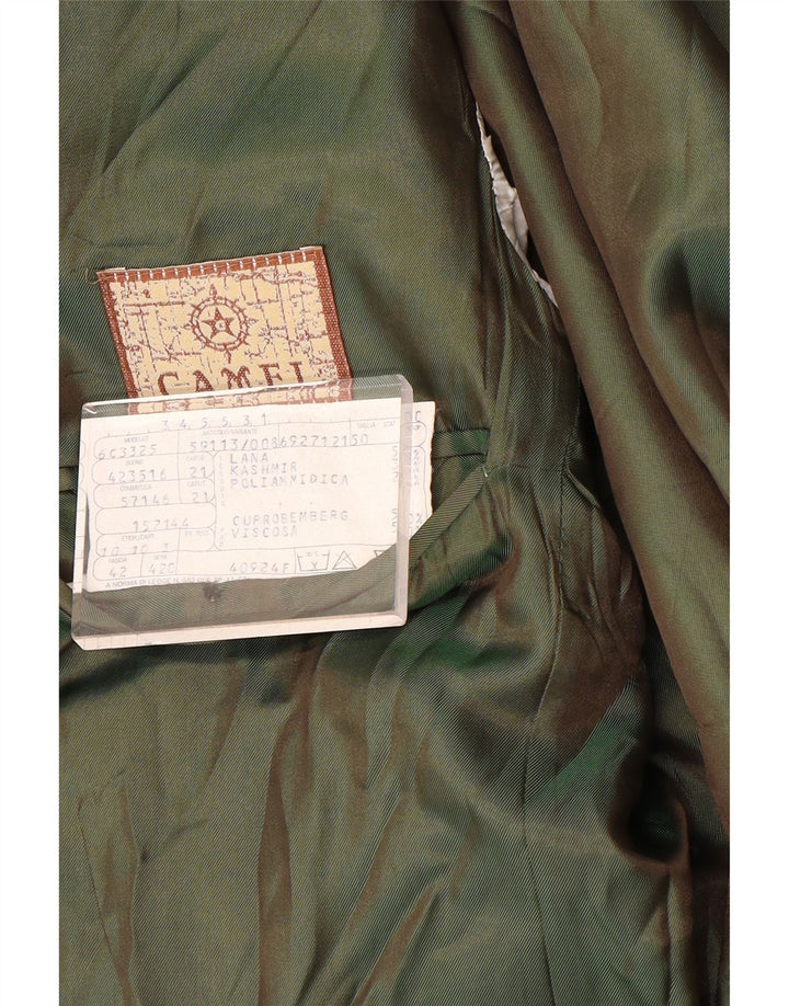 Camel Active Veste Blazer 2 Boutons Homme IT 50 Grande Laine Verte